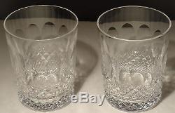 Two Vintage Waterford Crystal Colleen Double Old Fashioned Glasses