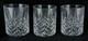 Three Mikasa Coventry Executive Double Old Fashioned Tumblers Barware