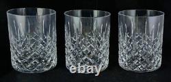 Three Mikasa Coventry Executive Double Old Fashioned Tumblers Barware
