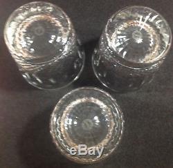 Three St. Louis Crystal Tommy Double Old Fashioned Glasses