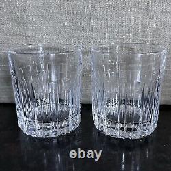 Tiffany & Co Atlas Crystal Double Old Fashion 10 0z Glasses Set Of 2