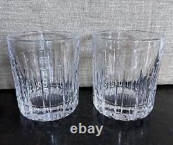 Tiffany & Co Atlas Crystal Double Old Fashion 10 0z Glasses Set Of 2