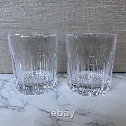 Tiffany & Co Atlas Crystal Double Old Fashion 10 0z Glasses Set Of 2