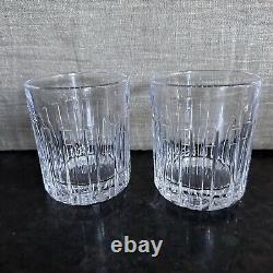 Tiffany & Co Atlas Crystal Double Old Fashion 10 0z Glasses Set Of 2