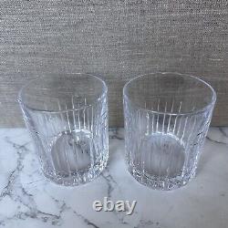 Tiffany & Co Atlas Crystal Double Old Fashion 10 0z Glasses Set Of 2