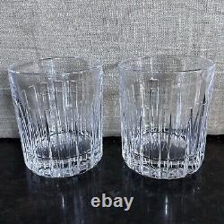 Tiffany & Co Atlas Crystal Double Old Fashion 10 0z Glasses Set Of 2