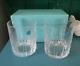 Tiffany & Co Atlas Pair Of Double Old Fashioned Glasses Dof New In Box Nos