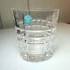 Tiffany & Co Crystal PLAID Double Old Fashioned Glass(s) MINT/UNUSED with Labels
