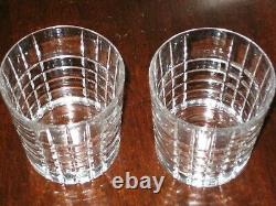 Tiffany & Co Crystal Plaid Double Old Fashioned Rocks Glass Tumbler-MINT
