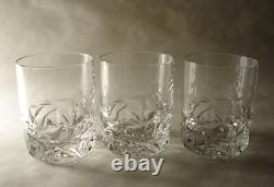 Tiffany & Co Crystal Rock Cut Double Old Fashioned Glasses Tumbler Set of 3 sign
