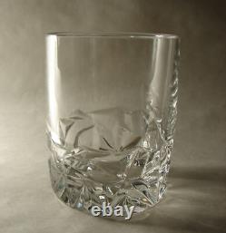 Tiffany & Co Crystal Rock Cut Double Old Fashioned Glasses Tumbler Set of 3 sign