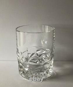 Tiffany & Co Crystal Set Of 4 Rock Cut Double Old Fashioned Glasses