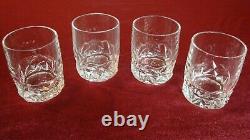 Tiffany & Co. Crystal Set of 4 Rock Cut Double Old Fashioned Glasses