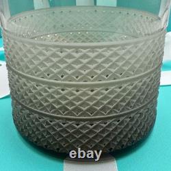 Tiffany & Co. Diamond Point Crystal Glass Double Old Fashioned Smoky Brown Grey Tiffany & Co. Diamond Point Crystal Glass Double Old Fashioned Smoky Brown Grey