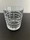 Tiffany & Co Plaid Crystal Double Old Fashioned Glass Italy Discontinued