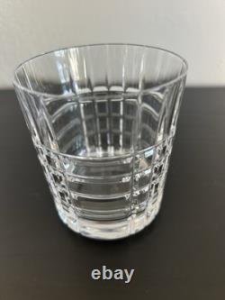Tiffany & Co Plaid Crystal Double Old Fashioned Glass Italy Discontinued