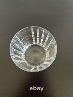 Tiffany & Co Plaid Crystal Double Old Fashioned Glass Italy Discontinued