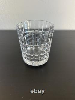 Tiffany & Co Plaid Crystal Double Old Fashioned Glass Italy Discontinued