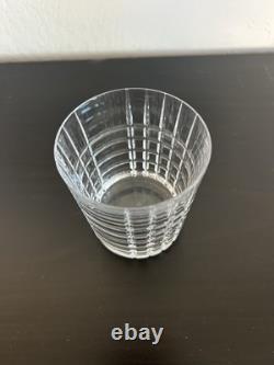 Tiffany & Co Plaid Crystal Double Old Fashioned Glass Italy Discontinued