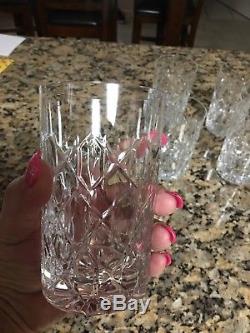 Tiffany & Co. Plaid Double Old Fashioned Drink Glasses 6