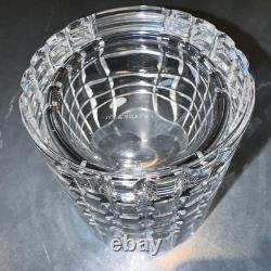 Tiffany & Co Plaid Double Old Fashioned Glass Set Of 2 Hand Cut Crystal Barware