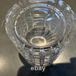 Tiffany & Co Plaid Double Old Fashioned Glass Set Of 2 Hand Cut Crystal Barware
