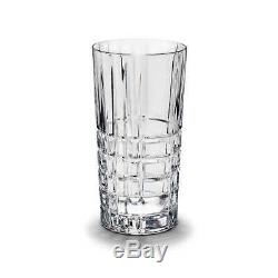 Tiffany & Co. Plaid Highball Double Old Fashioned Crystal Glasses Set of 8