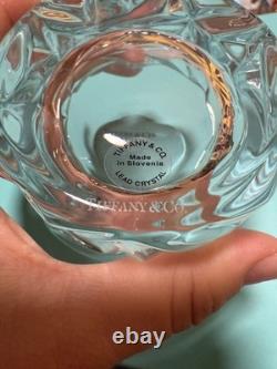 Tiffany & Co Rock Cut Crystal Double Old Fashioned Whiskey Glasses Set of 4