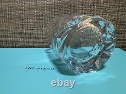 Tiffany & Co Rock Cut Crystal Double Old Fashioned Whiskey Glasses Set of 4