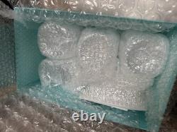 Tiffany & Co Rock Cut Crystal Double Old Fashioned Whiskey Glasses Set of 4