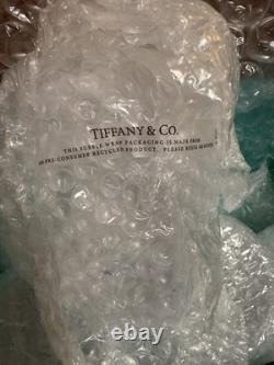 Tiffany & Co Rock Cut Crystal Double Old Fashioned Whiskey Glasses Set of 4