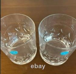 Tiffany & Co. Rock Cut Double Old Fashioned Glasses Set of 2 Cystal clear New