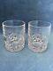 Tiffany & Co. Rock Cut Double Old Fashioned Glasses Set of 2 Signed