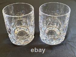 Tiffany & Co. Rock Cut Double Old Fashioned Glasses Set of 2 Signed