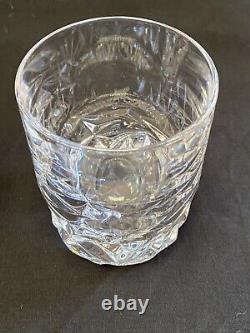 Tiffany & Co. Rock Cut Double Old Fashioned Glasses Set of 2 Signed
