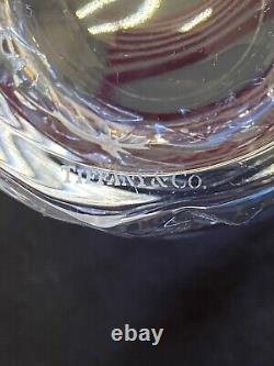 Tiffany & Co. Rock Cut Double Old Fashioned Glasses Set of 2 Signed
