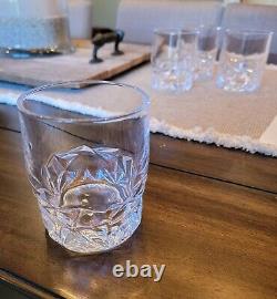 Tiffany & Co. (Set) 4 Rock Cut Double Old Fashioned Whiskey Glasses NEW