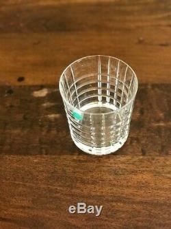 Tiffany Plaid Double Old Fashioned Crystal Glasses Set of 4 (BRAND NEW!)