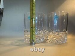 Tiffany Rock Cut Crystal Lowballs Double old fashioned Pair