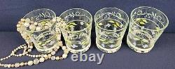 Tracy Porter Evelyn 16 Oz Handpainted Glassware Double Old Fashioned Flowers