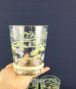 Tracy Porter Evelyn 16 Oz Handpainted Glassware Double Old Fashioned Flowers