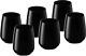 Tumbler Glass Double Old Fashioned Set of 6 Glasses Black DOF Rock Tumbler