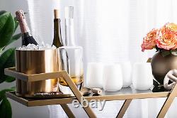 Tumbler Glass Double Old Fashioned Set of 6 Glasses White DOF Rock Tumbler