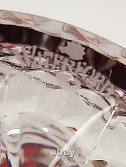Two (2) Waterford Crystal Clarendon Ruby Red 4 Double Old Fashioned Glasses