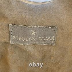 Two Steuben Glass Double Old Fashioned Bar Tumblers