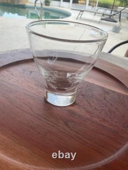 Two Steuben Glass Double Old Fashioned Bar Tumblers