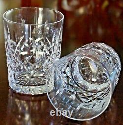 Two WATERFORD Crystal Lismore 4 3/8 Double Old Fashioned Tumblers 12oz IRELAND