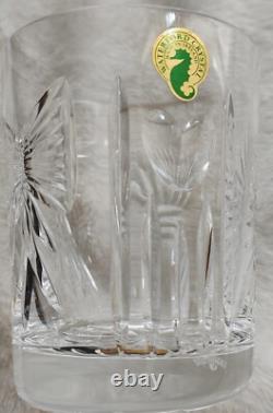 Two Waterford Millennium Collection Double Old-Fashioned Glasses-5 Toasts-NIB