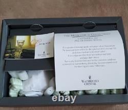 Two Waterford Millennium Collection Double Old-Fashioned Glasses-5 Toasts-NIB