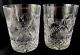 Two Waterford Millennium Series Double Old Fashioned Glasses Fifth Toast Peace